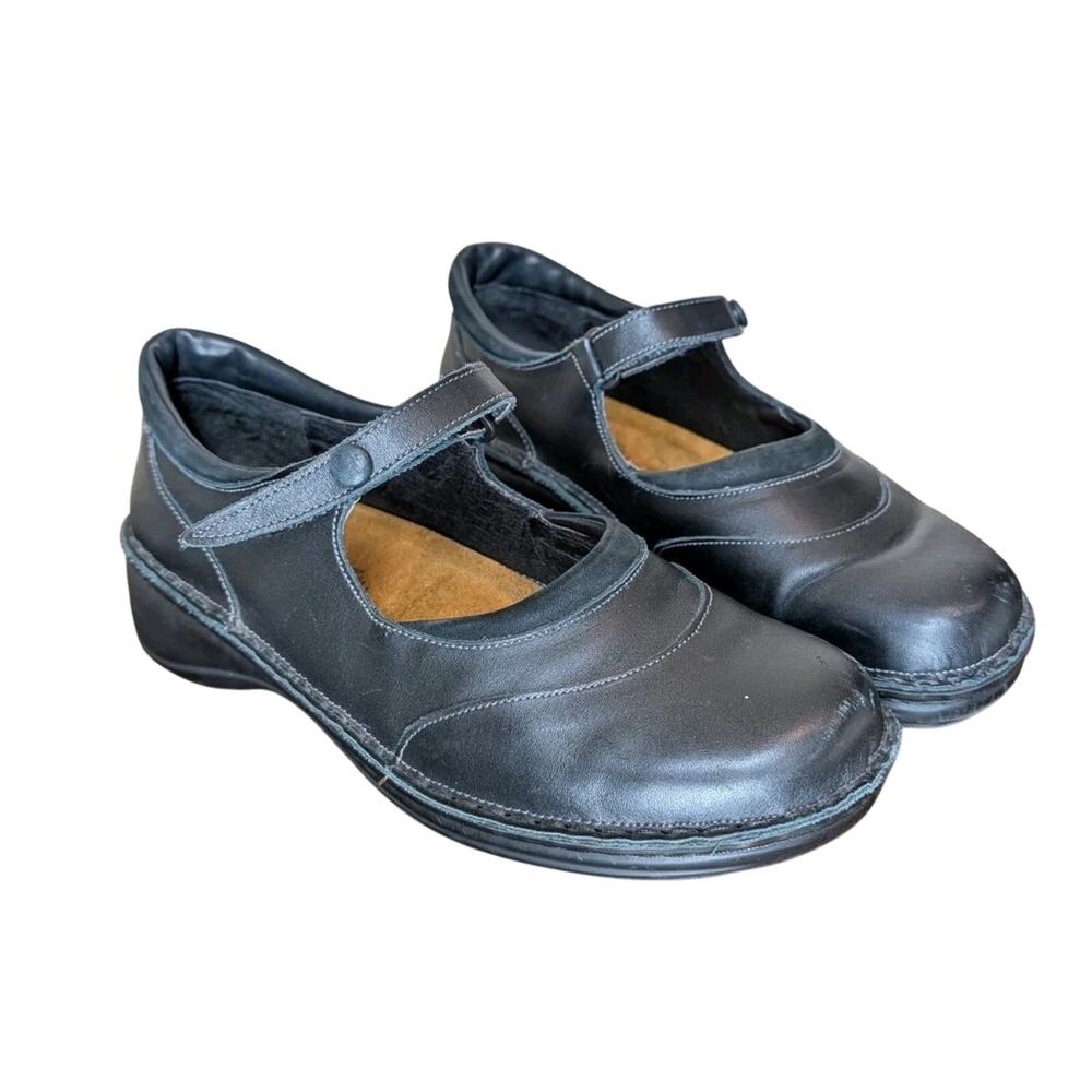 Naot Womens Size EU 40 US 9 Black Leather Mary Janes Comfort Flats Shoes